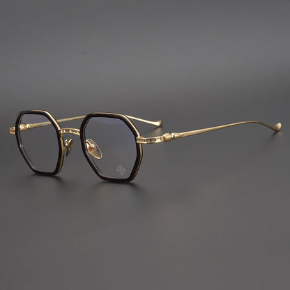 CHH Chrome Hearts Glasses Double Beam Retro Pure Titanium Ultra Light Glasses Frame