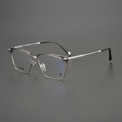 CHH Chrome Hearts Glasses Simple Japanese Business Half Frame Pure Titanium Glasses Frame