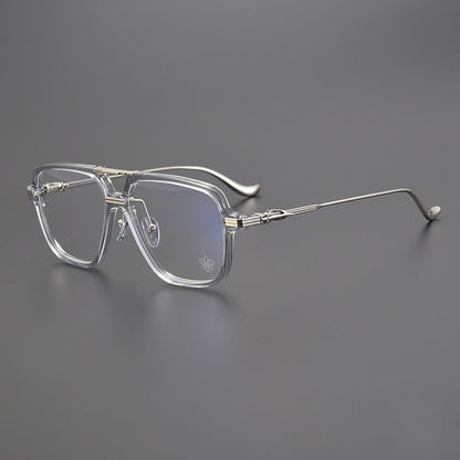 CHH Chrome Hearts Glasses Vintage Double Beam Large Frame Glasses Frame