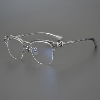 CHH Chrome Hearts Glasses square thick frame half frame myopia glasses frame