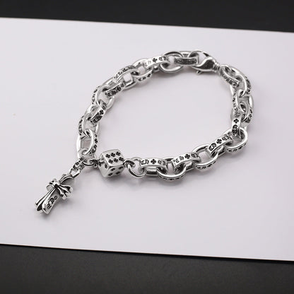 Chrome Hearts cross Dice letter bracelet