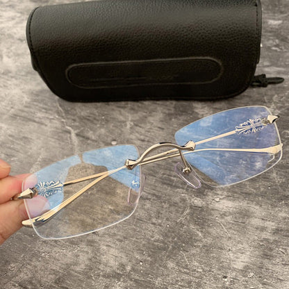 CHH Chrome Hearts Glasses Frame Perforated Business Frameless