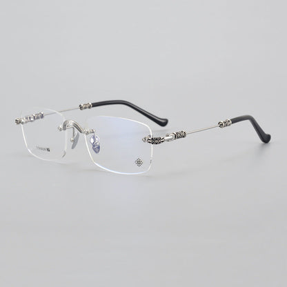 CHH Chrome Hearts Glasses Frameless Pure Titanium Glasses Frame Personalized Business