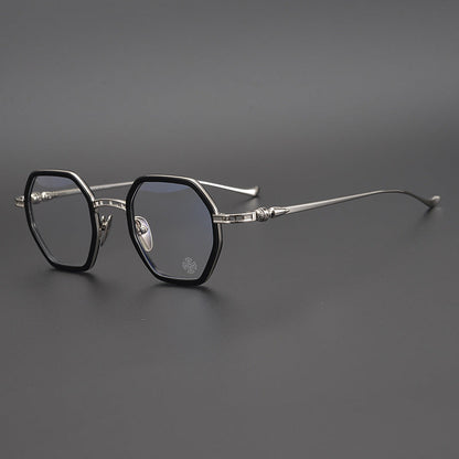 CHH Chrome Hearts Glasses Double Beam Retro Pure Titanium Ultra Light Glasses Frame