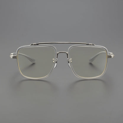 CHH Chrome Hearts Glasses Double Beam Big Face Titanium Frame Myopia Glasses Frame