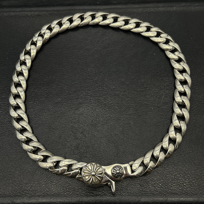 Chrome Hearts lobster clasp Cuban thick necklace
