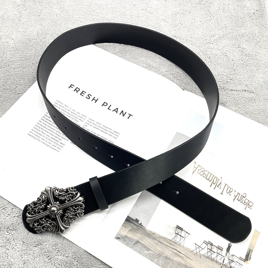 Chh Chrome Heart Belt Cross Hexagram Vine