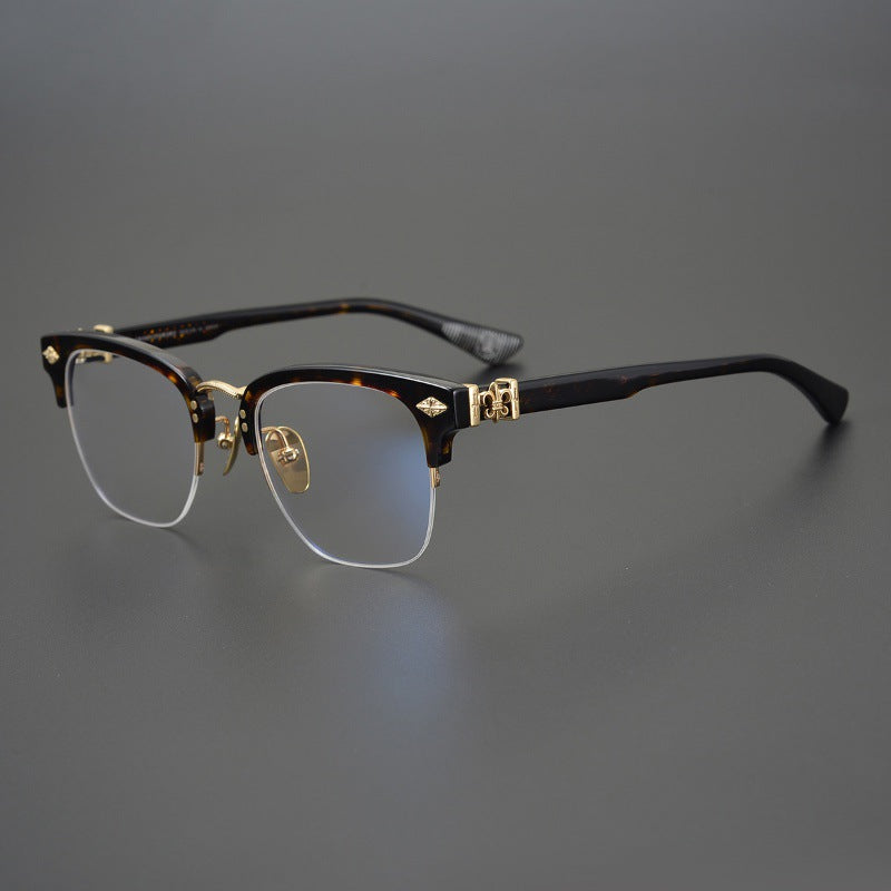 CHH Chrome Hearts Glasses square thick frame half frame myopia glasses frame