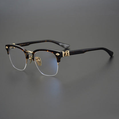 CHH Chrome Hearts Glasses square thick frame half frame myopia glasses frame