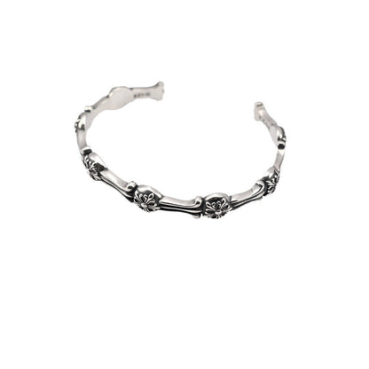 chrome hearts retro five-pointed flower open bracelet