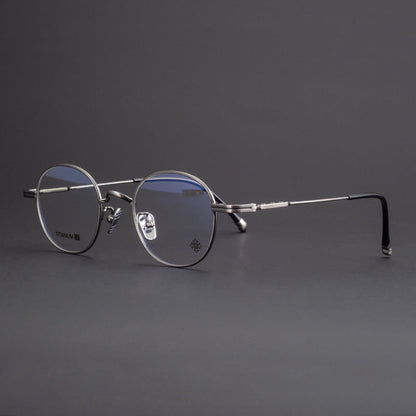 CHH Chrome Hearts Glasses Fashion Exquisite Pure Titanium Ultra Light Round Frame