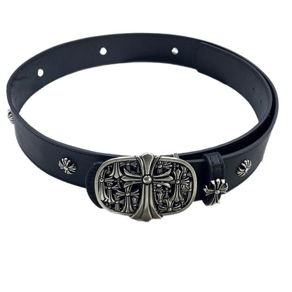 Chh Chrome Heart Belt PU Rivet Vintage Belt