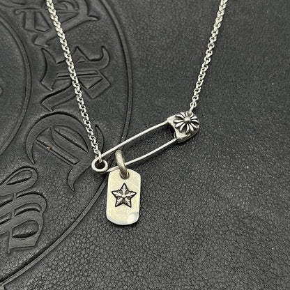 Chrome Hearts pin necklace with various elements