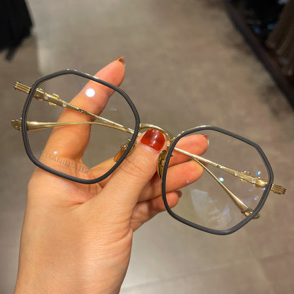 CHH Chrome Hearts Glasses Ultra Light Pure Titanium Vintage Polygon Eyewear Frames