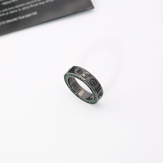 Chrome Hearts black green diamond ring