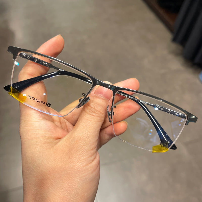 CHH Chrome Hearts Glasses Pure Titanium Half Frame Business Glasses Frame