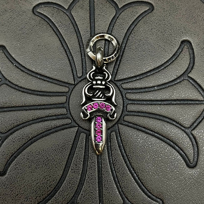 Chrome Hearts small diamond-encrusted sword pendant