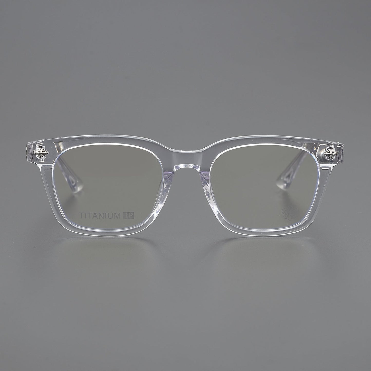 CHH Chrome Hearts Glasses Plain Silver Versatile Flat Mirrors Myopia Glasses Frame