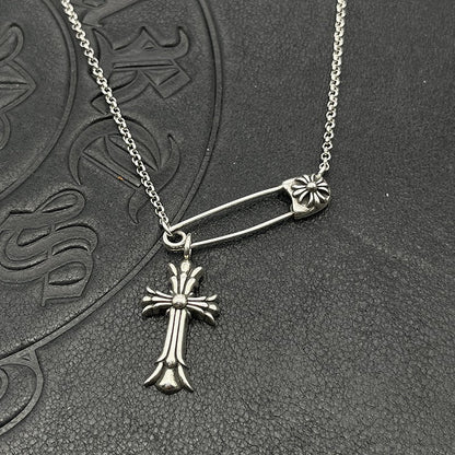 Chrome Hearts pin necklace with various elements