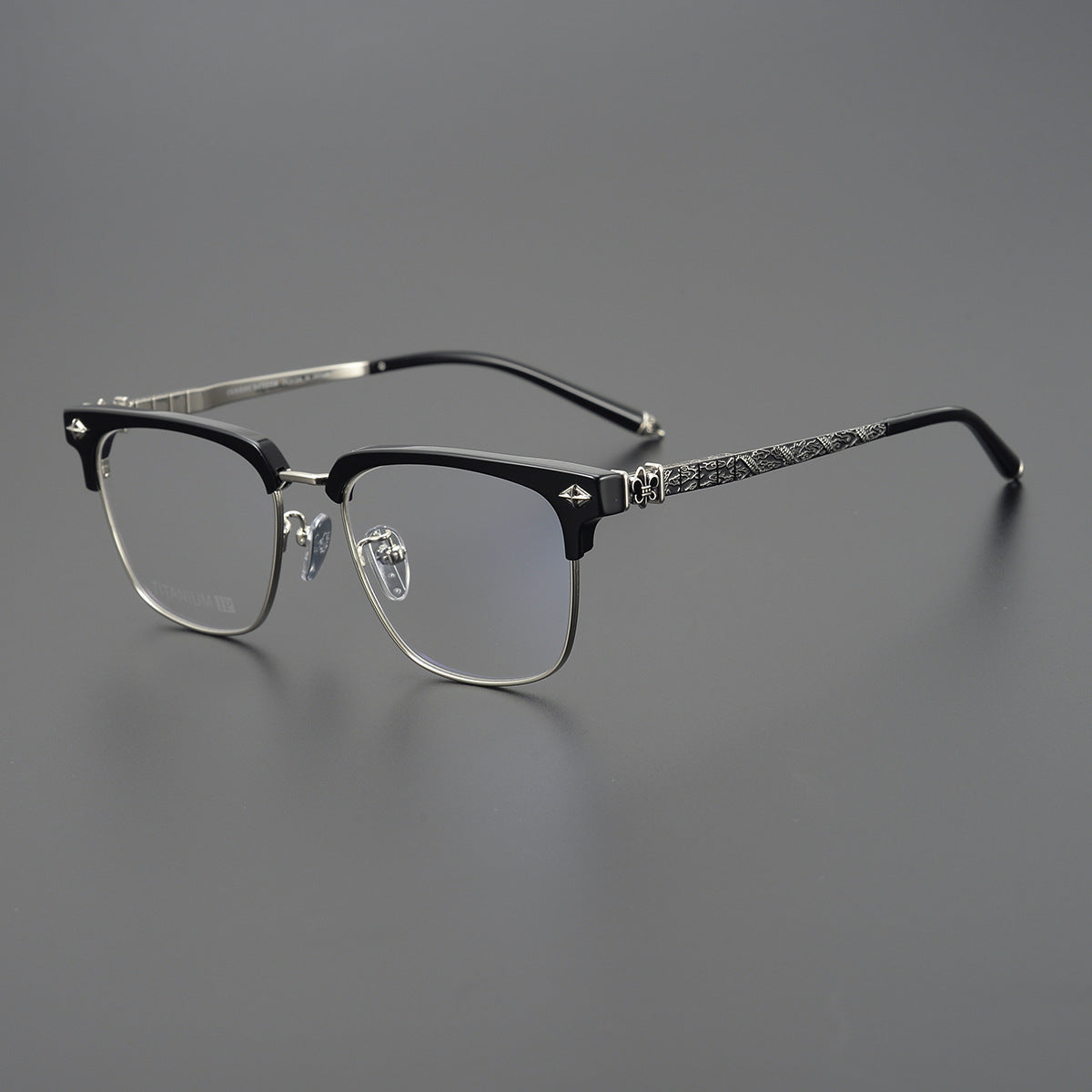 CHH Chrome Hearts Glasses Frameless Pure Titanium Glasses Frame Business