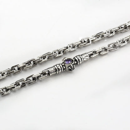 Chrome Hearts scepter diamond-studded magnetic letter chain