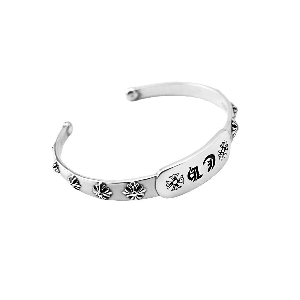 Chrome Hearts personality cross flower open bracelet