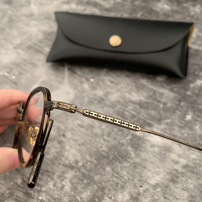CHH Chrome Hearts Glasses Vintage Round Ultra Light Pure Titanium Myopia Glasses Frame