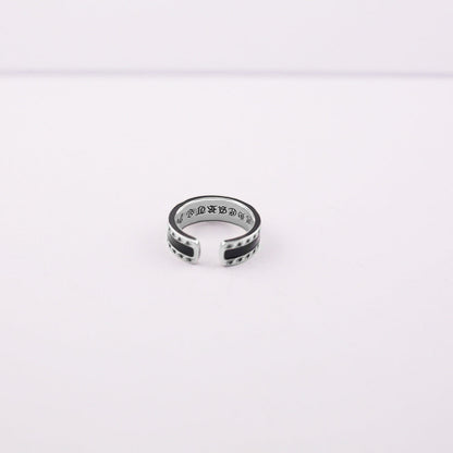 Chrome Hearts cross print retro style open ring