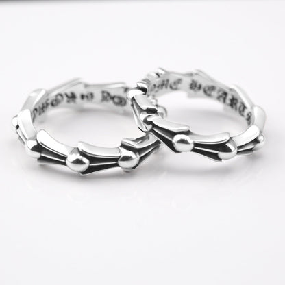 Chrome Hearts phoenix flower fishbone ring