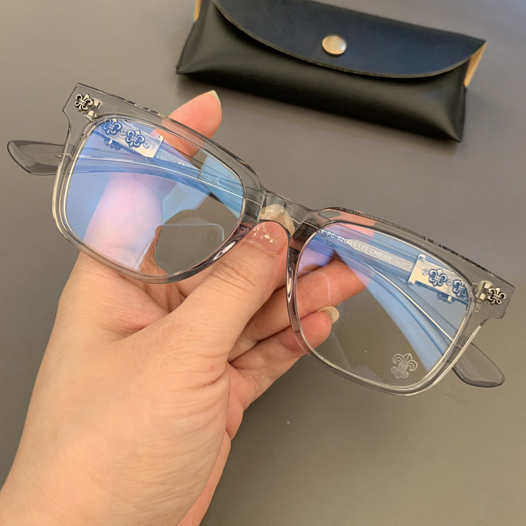 CHH Chrome Hearts Glasses Black Frame Silver Myopia Frame