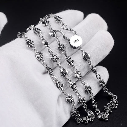 Chrome Hearts anchor love cross necklace