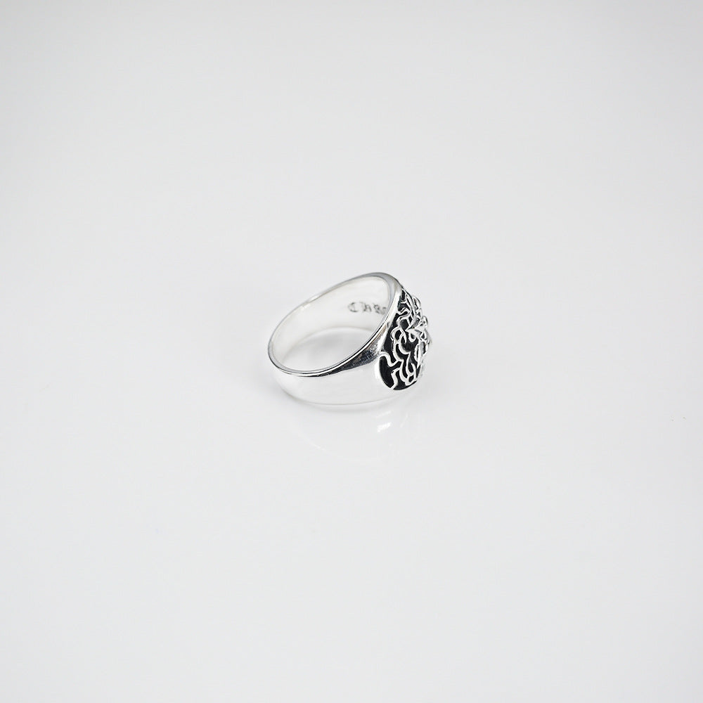 Chrome Hearts retro dark style six-pointed star closed ring