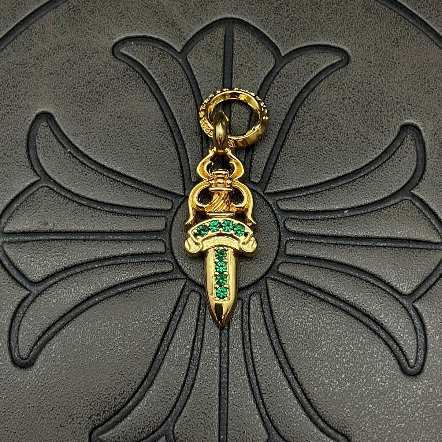 Chrome Hearts small diamond-encrusted sword pendant