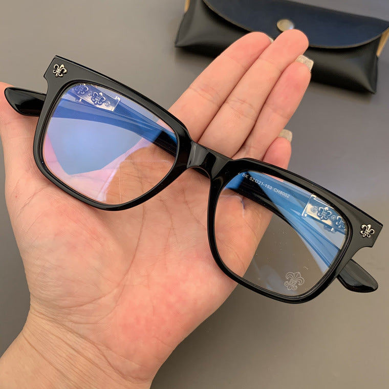 CHH Chrome Hearts Glasses Black Frame Silver Myopia Frame