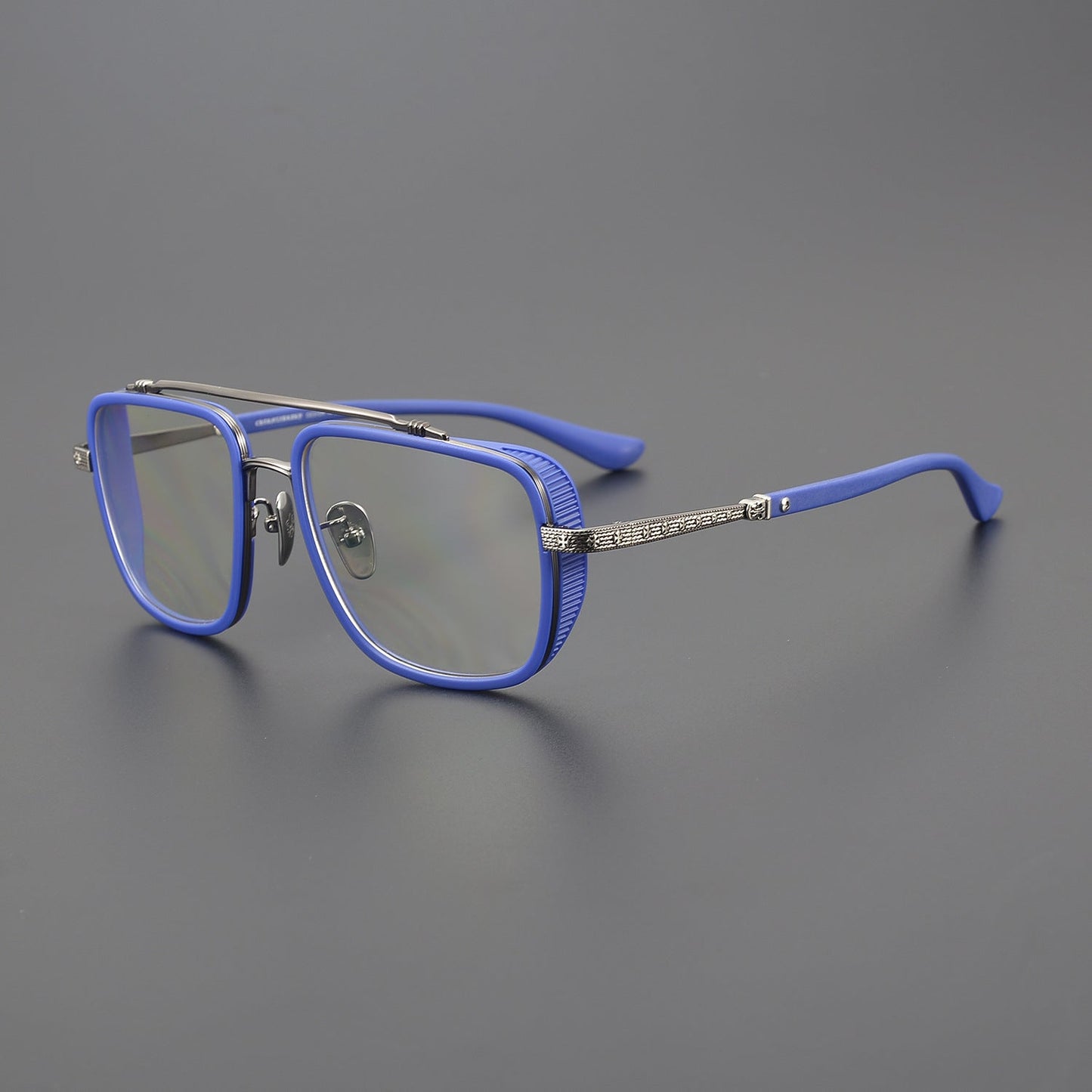 CHH Chrome Hearts Glasses Double Beam Big Face Titanium Frame Myopia Glasses Frame