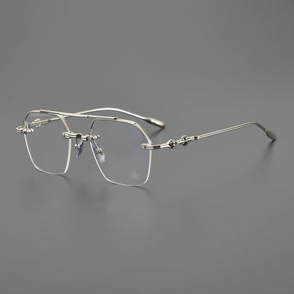 CHH Chrome Hearts Glasses Vintage gold rimless myopia frames