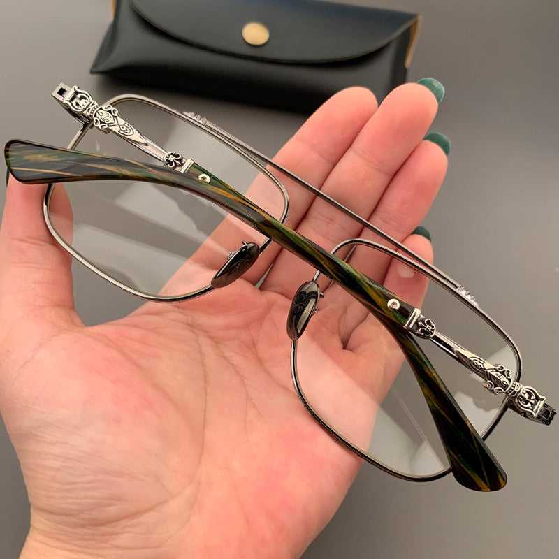 CHH Chrome Hearts Glasses Ultra Light Square Toad Mirror Myopia Glasses Frame