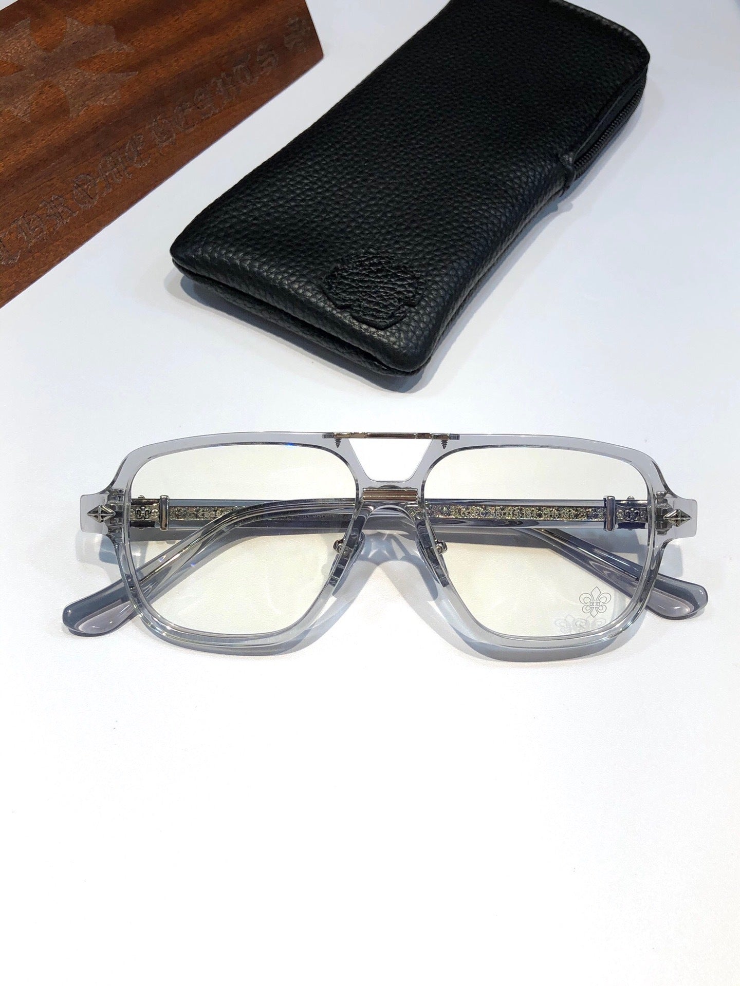CHH Chrome Hearts Glasses Stylish Vintage Double Beam Glasses Frames