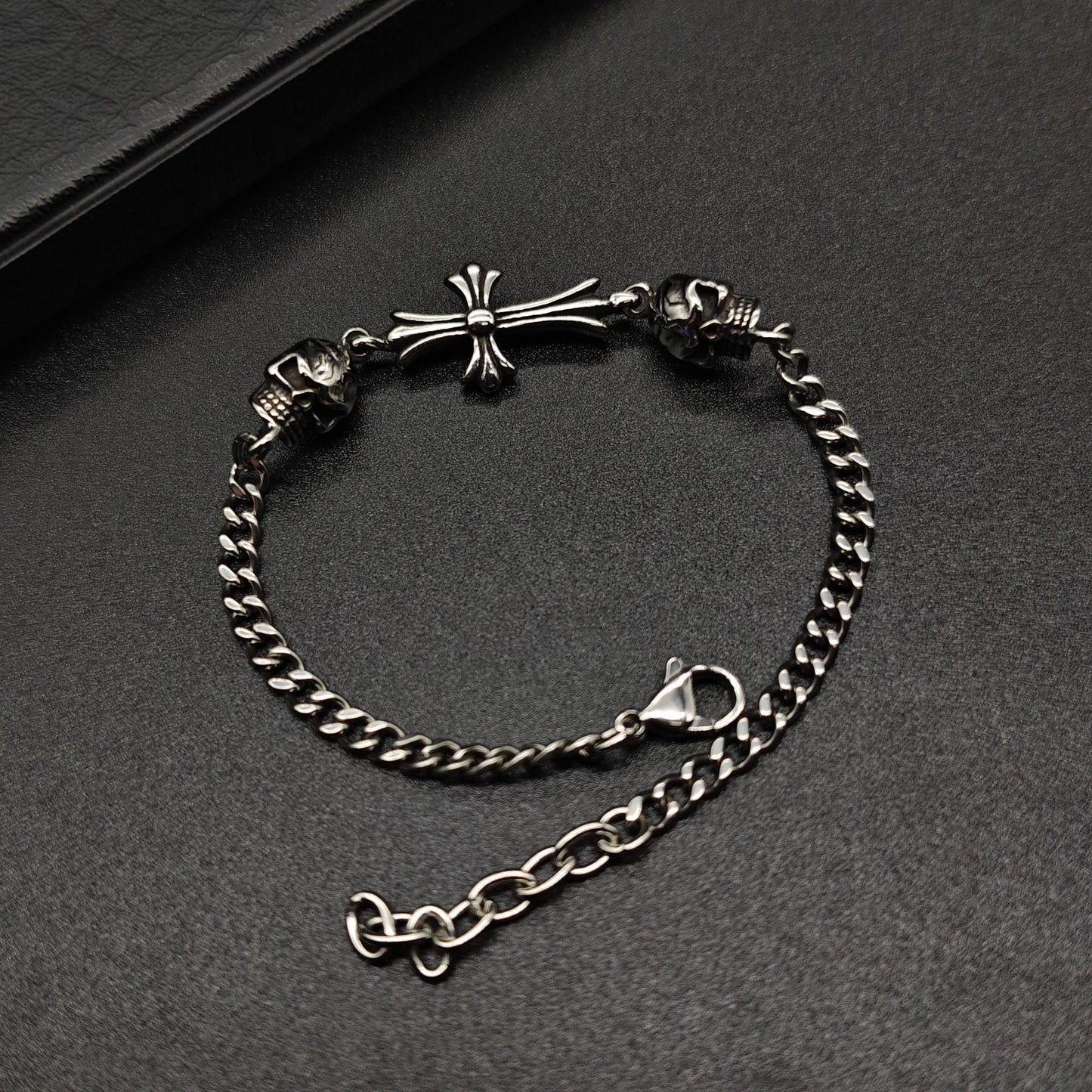 Chrome Hearts old retro bone S925 cross bracelet