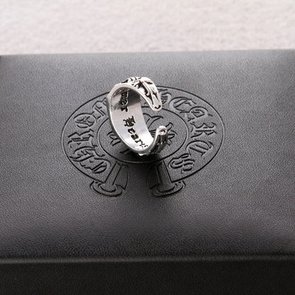 Chrome Hearts pinky ring, three cross open rings