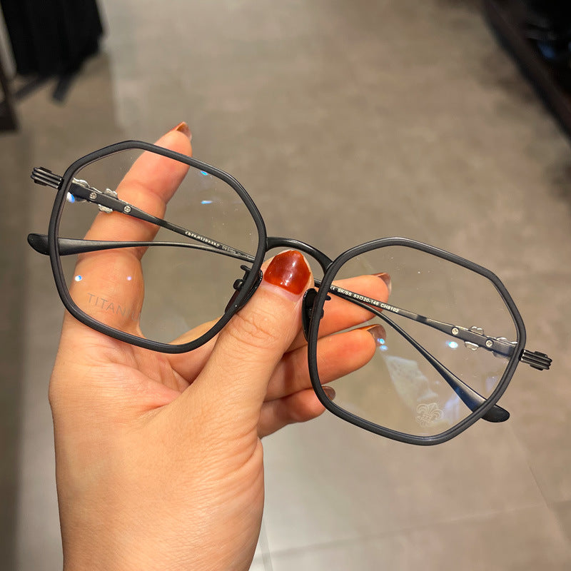CHH Chrome Hearts Glasses Ultra Light Pure Titanium Vintage Polygon Eyewear Frames