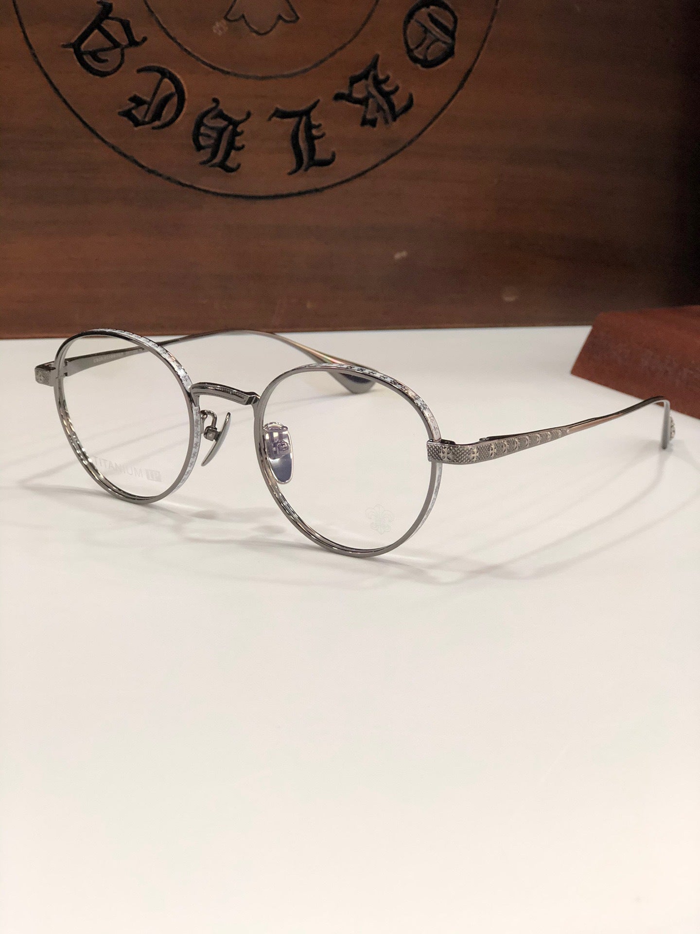 CHH Chrome Hearts Glasses Titanium Frame Glasses Frame Retro Literary Myopia Glasses Frame
