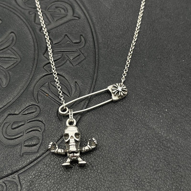 Chrome Hearts pin necklace with various elements