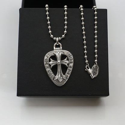 Chrome Hearts cross holy sword box pendant necklace
