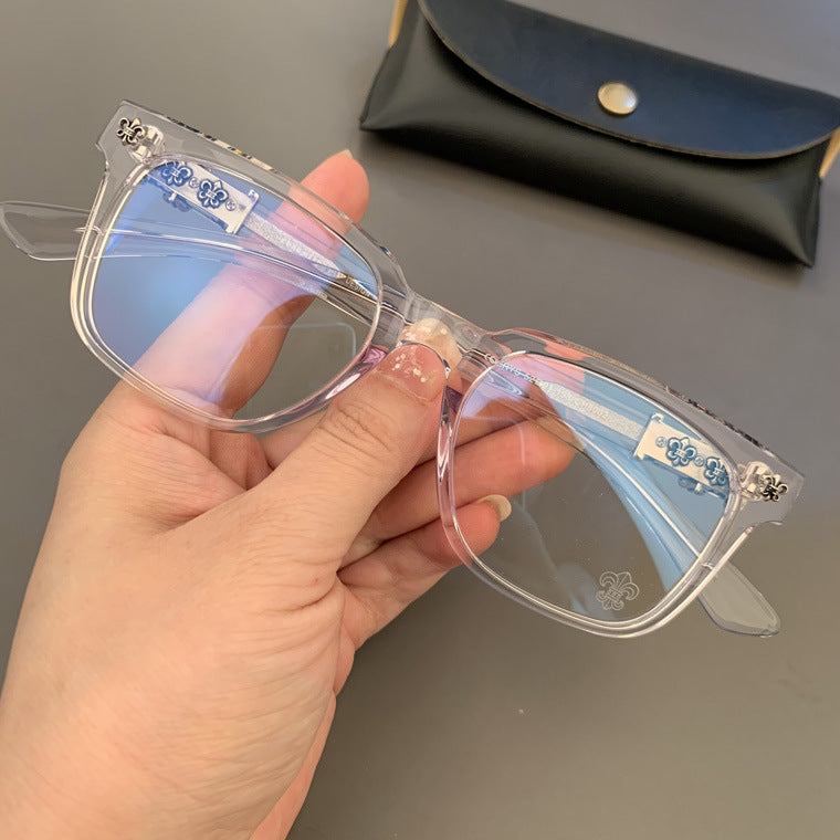 CHH Chrome Hearts Glasses Black Frame Silver Myopia Frame