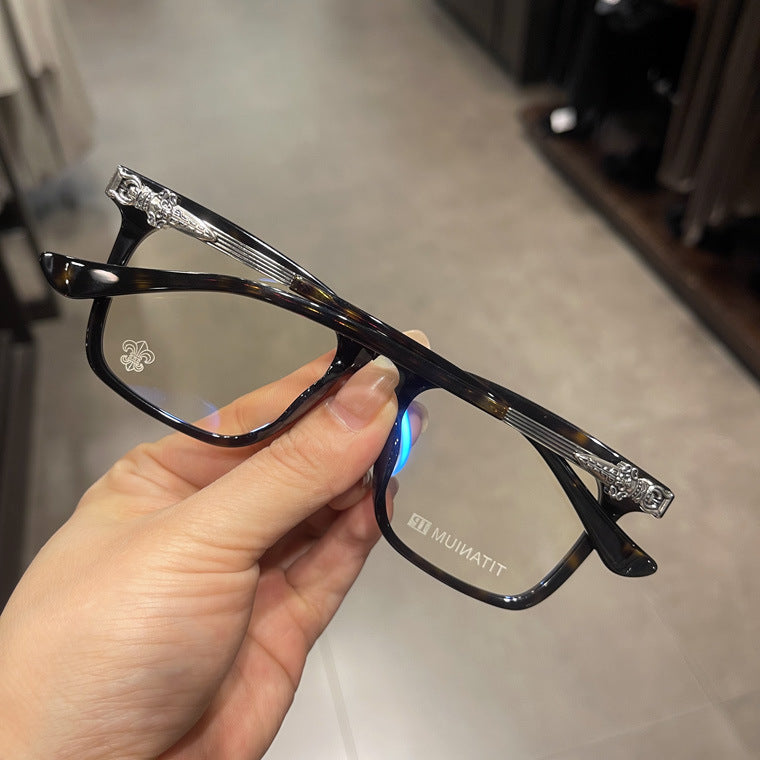 CHH Chrome Hearts Glasses Square Full Frame Personalized Myopia Glasses Frame