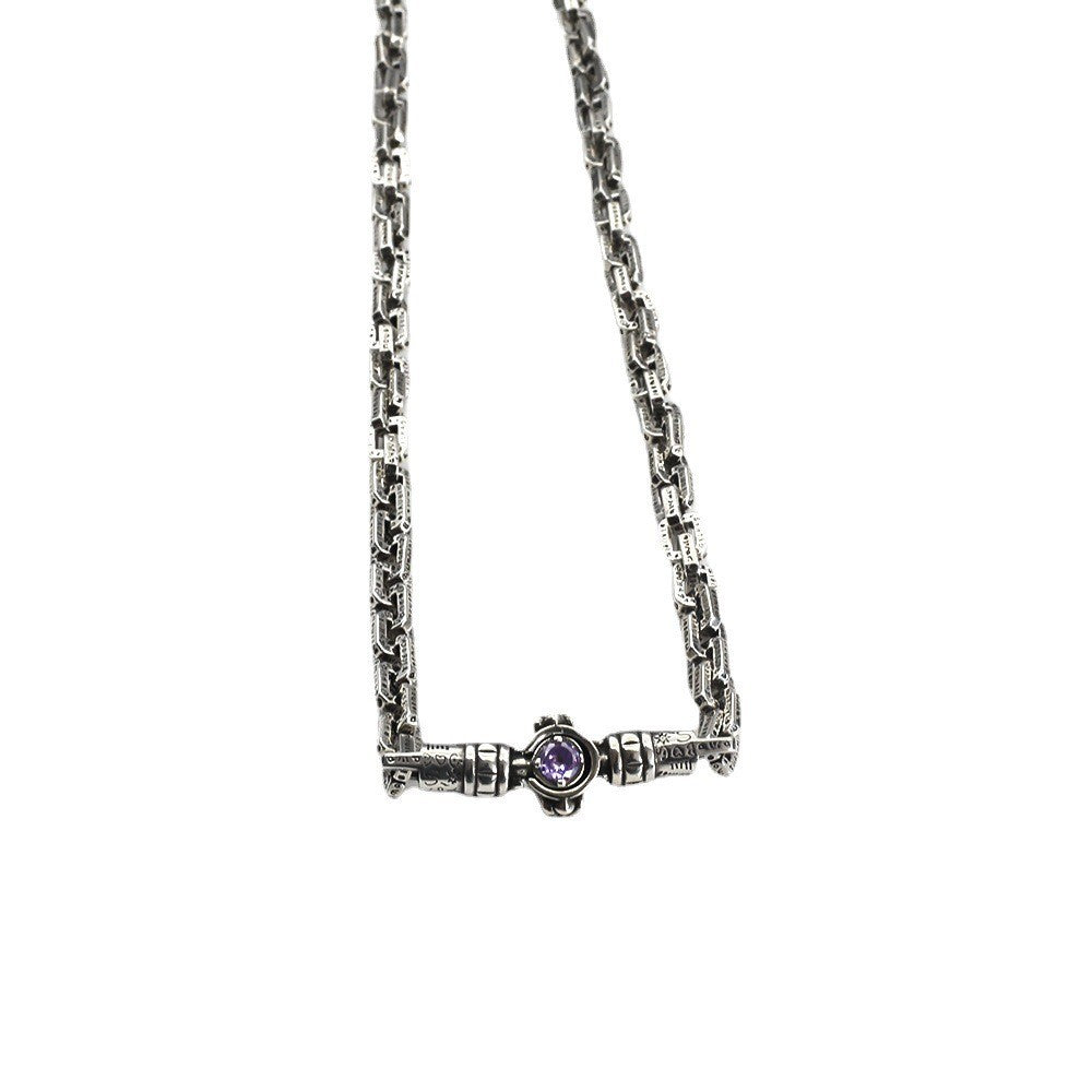 Chrome Hearts scepter diamond-studded magnetic letter chain