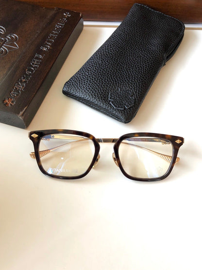 CHH Chrome Hearts Glasses Stylish and Simple Ultra Light Pure Titanium Glasses Frame
