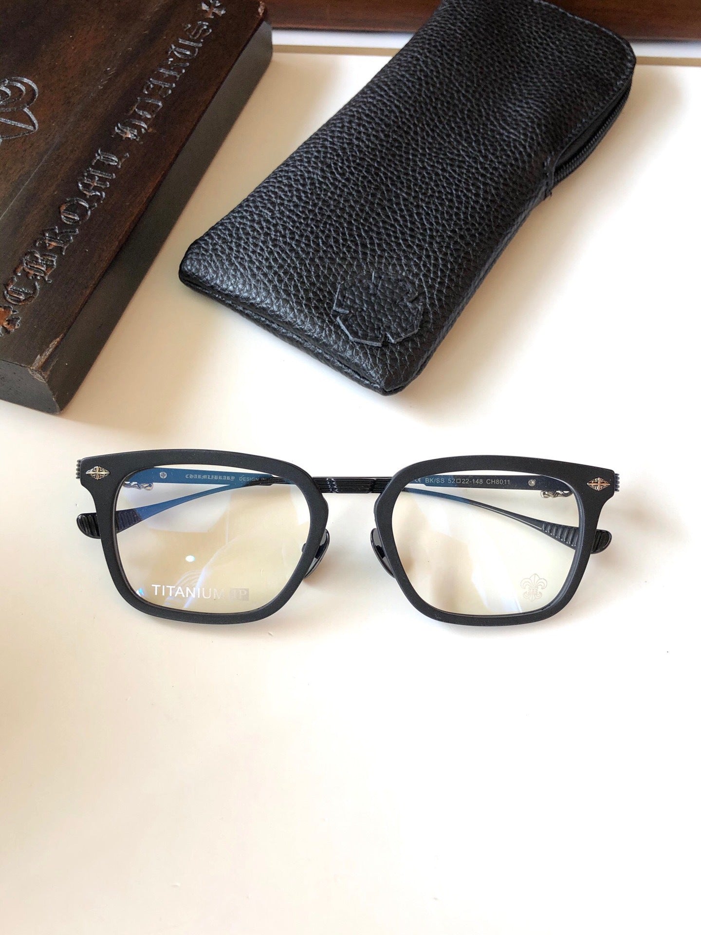 CHH Chrome Hearts Glasses Stylish and Simple Ultra Light Pure Titanium Glasses Frame