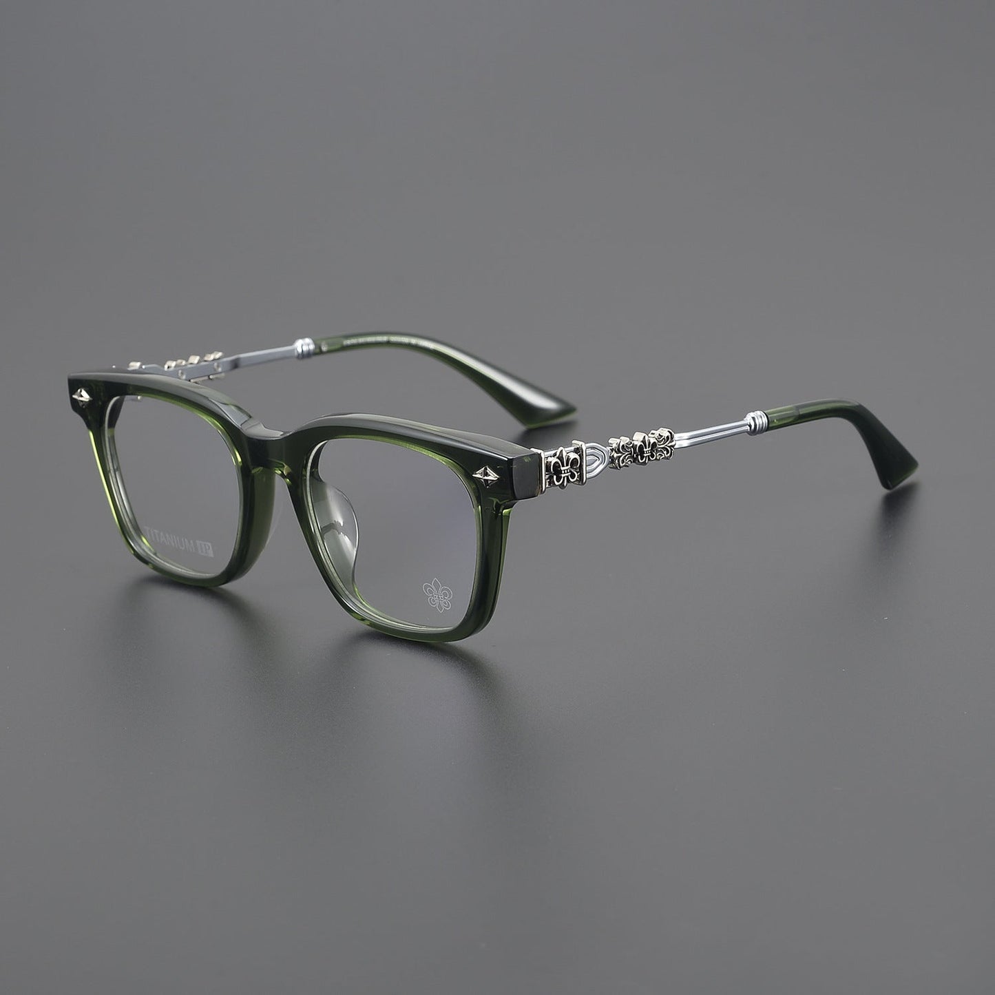 CHH Chrome Hearts Glasses Plain Silver Versatile Flat Mirrors Myopia Glasses Frame